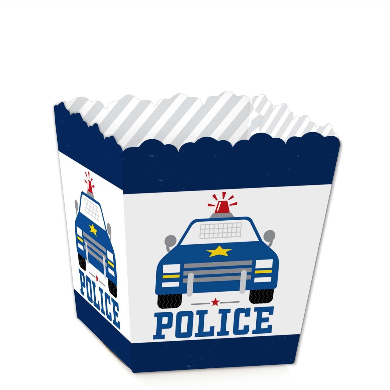 Big Dot of Happiness Calling All Units - Police - Party Mini Favor Boxes - Cop Birthday Party or Baby Shower Treat Candy Boxes - Set of 12